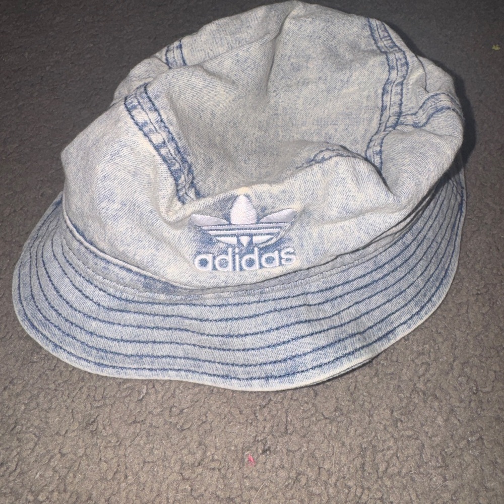 Adidas Light Blue Denim Bucket Hat